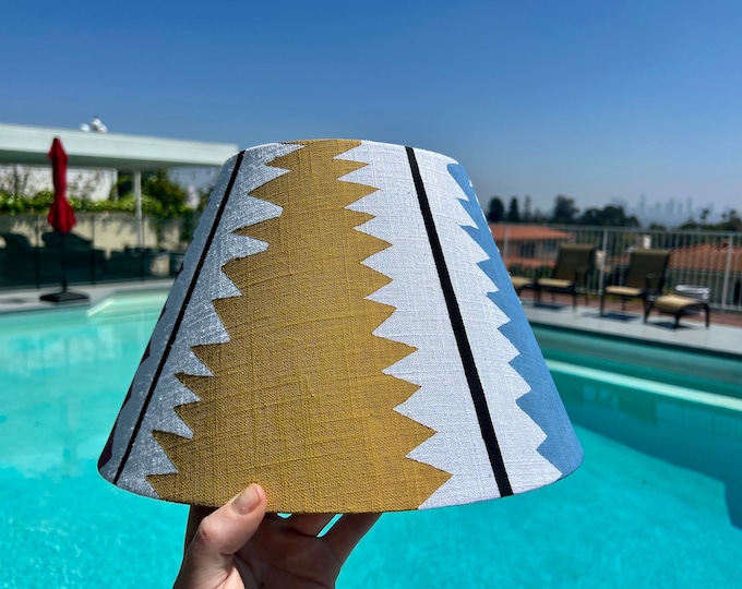 Cactus Vibes Los Angeles - Hand painted lamp shade with Farrow and Ball paints