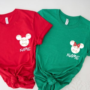 Personalized Disney-Inspired Mouse Head T-Shirts | Custom Name Family Shirts | Christmas Vacation Tees | Matching Holiday Apparel