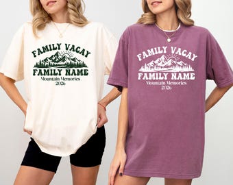 Personalized Family Vacation 2026 T-Shirt: Mountain Trip Keepsake