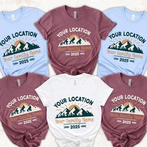 Family Vacation 2025 T-Shirts, Family Vacay Mountain Memories, Family Mountain Trip Vacation Shirts, Matching Family, Camping Tee 2025