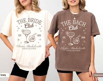 Personalized Bachelorette Party Comfort Colors Tee: Social Club Shirt