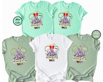 Custom Disney Mickey & Minnie Vacation Shirts, Family Matching Tees for Disney Trips