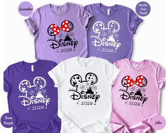 Custom Disney Mickey & Minnie Vacation Shirts, Family Matching Tees for Disney Trips