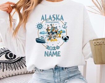 Custom Disney Alaska Cruise Shirts, Custom Name Disney Vacation Tee, Magical Disney Trip Outfit, Custom Name Disney Trip Tops