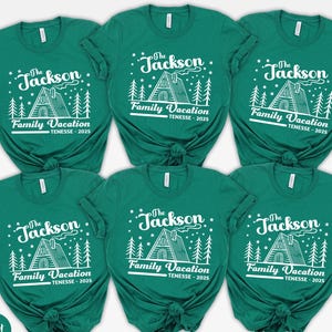 Personalized Cabin Trip Shirts: Matching Mountain Family Vacation Tees