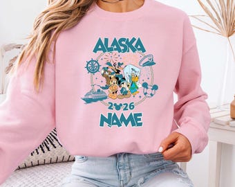Custom Disney Alaska Cruise Shirts, Custom Name Disney Vacation Tee, Magical Disney Trip Outfit, Custom Name Disney Trip Tops