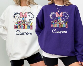 Custom Disney Mickey & Minnie Vacation Shirts, Family Matching Tees for Disney Trips
