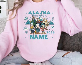 Custom Disney Alaska Cruise Shirts, Custom Name Disney Vacation Tee, Magical Disney Trip Outfit, Custom Name Disney Trip Tops