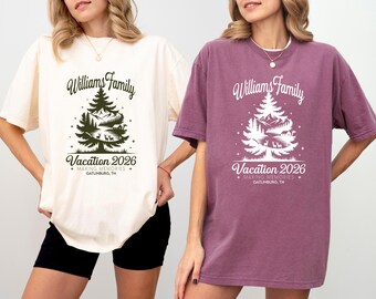 Personalized Family Vacation 2026 T-Shirt: Mountain Trip Keepsake