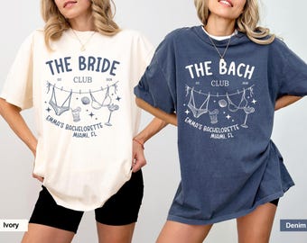 Personalized Bachelorette Party Comfort Colors Tee: Social Club Shirt