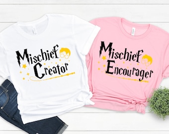 Mischief Manager & Creator Matching Shirts - Wizard Family Tees