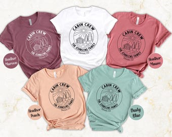 Personalized Cabin Crew Shirt, Custom Family Cabin Trip Tee, Matching Lake House Vacation Shirt, Cozy Mountain Cabin Gift, Camping Reunion