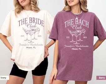 Comfort Colors Bachelorette Party T-Shirts: Custom Bridesmaid Social Club