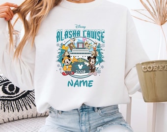 Custom Disney Alaska Cruise Shirts, Custom Name Disney Vacation Tee, Magical Disney Trip Outfit, Custom Name Disney Trip Tops