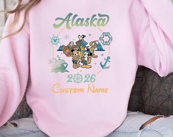 Custom Disney Alaska Cruise Shirts, Custom Name Disney Vacation Tee, Magical Disney Trip Outfit, Custom Name Disney Trip Tops