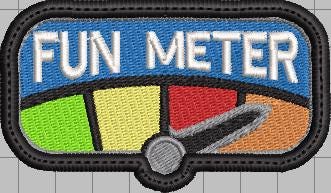 Toppa Patch 'Fun Meter' - 5x2 Cm, Cucita A Mano | Personalizzabile Per Stile Unico