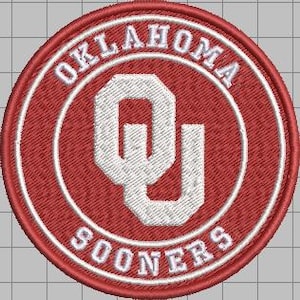 Oklahoma Sooners Round OU Patch Embroidery Design - Digital Download Only