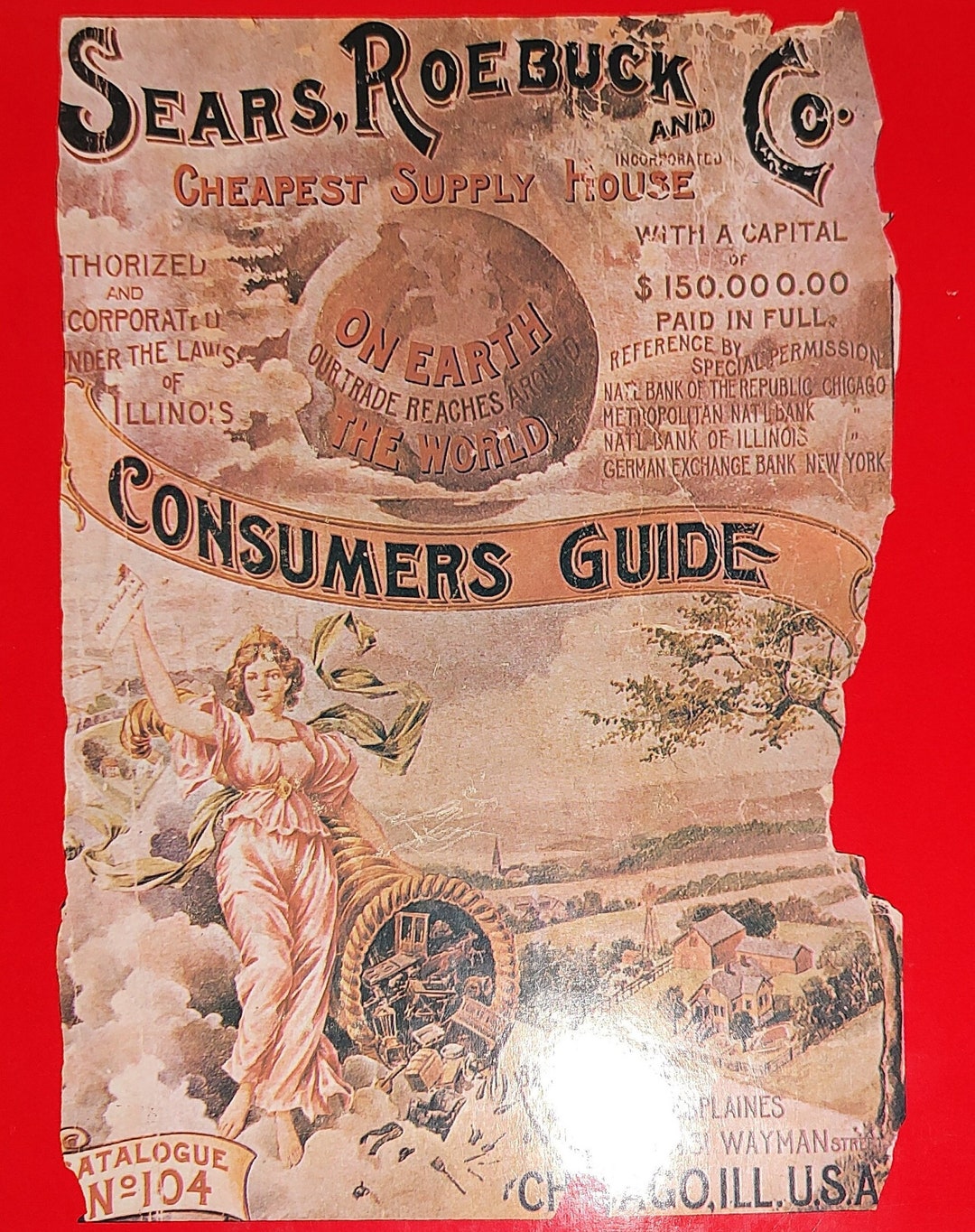 Sears Roebuck Catalogue 1897 Chelsea House 1968 Reprint 11" X 8.5" X 1.