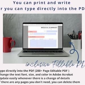 Emergency Binder Planner Fillable Printable PDF, Life Binder, End Life Binder, Just In Case of Emergency Planner,Medical Binder Life Planner afbeelding 9