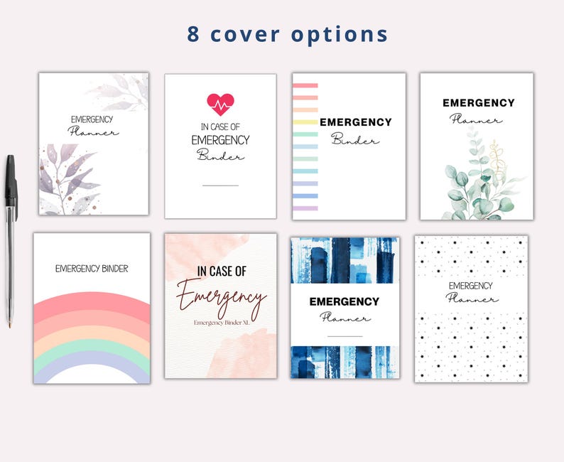 Emergency Binder Planner Fillable Printable PDF, Life Binder, End Life Binder, Just In Case of Emergency Planner,Medical Binder Life Planner afbeelding 2