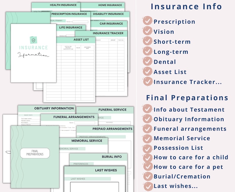 Emergency Binder Planner Fillable Printable PDF, Life Binder, End Life Binder, Just In Case of Emergency Planner,Medical Binder Life Planner afbeelding 7