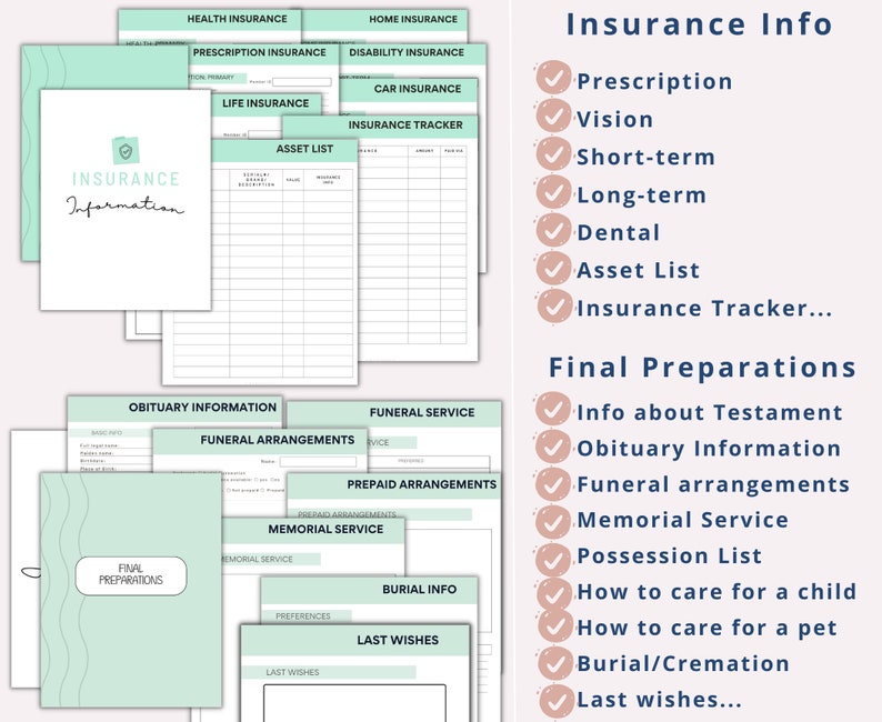 Emergency Binder Planner Fillable Printable PDF, Life Binder, What If Binder, Just In Case of Emergency Planner,Medical Binder Life Planner image 7