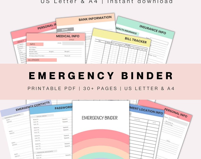 Just in Case Binder Printable, Just in Case Emergency Binder, the ...