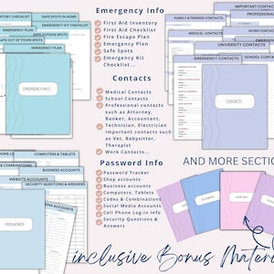 Emergency Binder Planner Fillable Printable PDF, Life Binder, End Life Binder, Just In Case of Emergency Planner,Medical Binder Life Planner afbeelding 8