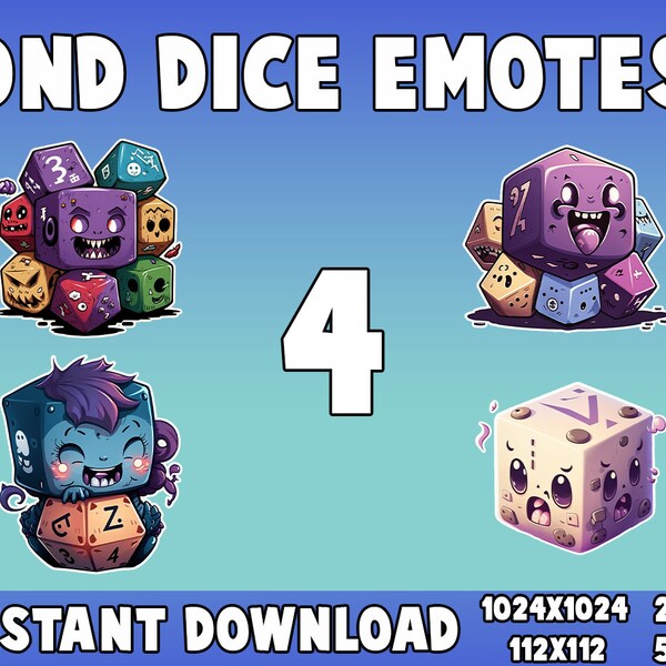 Twitch Dnd Overlay Dice Emotes Etsy