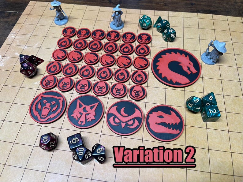 Enemy Token Set: Dungeons and Dragons, Pathfinder RPG - 35 Piece - Etsy