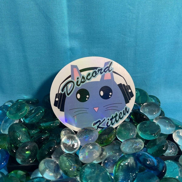 Discord Kitten - Vinyl Sticker - Laminated Sticker - UV Protected - Waterproof - Funny - Cute