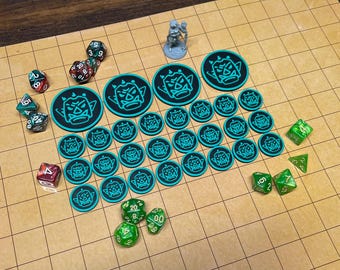 Ogre Universal Token Set - Dungeons and Dragons - TTRPG - Tabletop Accessory - 28 Ogre Token SET - Pathfinder - Miniature Alternatives