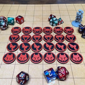 Beast Enemy Token Set: Dungeons and Dragons, Pathfinder, TTRPG - 24 Piece