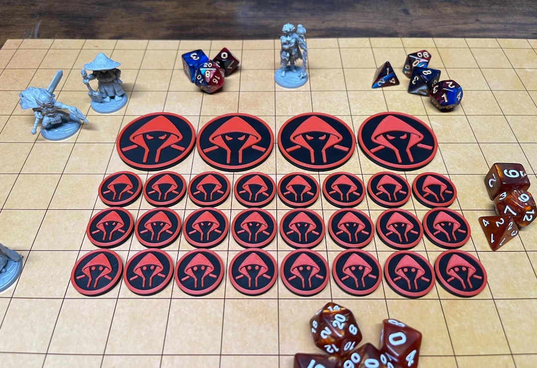 Stealth Enemy Tokens: Dungeons and Dragons Tabletop RPG (28 Token Set ...