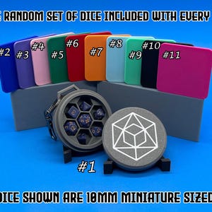 Miniature Dice Keychain Vault, Dungeons and Dragons, Tabletop RPG, DnD Travel Box, Miniature Dice Box, TTRPG Dice Vault