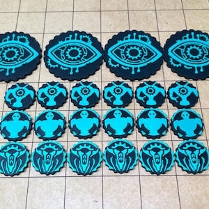 Construct Token Set for Dungeons & Dragons | Physical TTRPG Tokens | Mechanical Beholders and Arcane Constructs