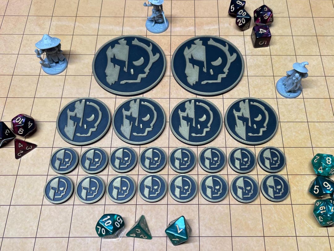 Armored Undead Token Set | Physical TTRPG Tokens | Skeleton Knights ...
