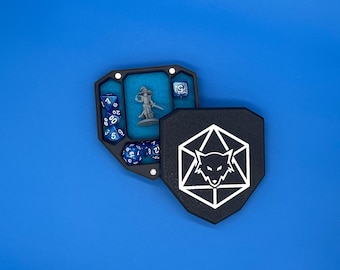 Shield Dice Vault: Customizable D&D Tabletop RPG Accessory | Nerdy Gift | Compact and Lightweight