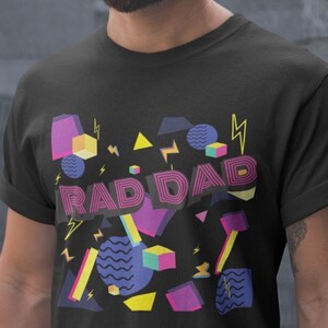 Father&#39;s Day Rad Dad Shirt, Rad Dad 80s Retro Tee, Gift for New Dad, Father&#39;s Day Gift, Funny Retro Vintage Shirt, Dads Rock, 80&#39;s T-Shirt