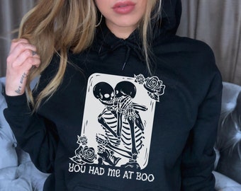 Engagement Gifts for Couples Unique, Matching Couple Hoodies, Skeleton Hoodie, Skeleton Sweatshirt, I Love My Girlfriend Hoodies for Couples