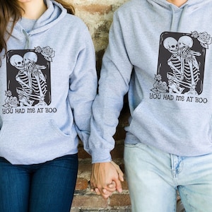Matching Couple Hoodies, Skeleton Hoodie, Skeleton Sweatshirt, I Love My Girlfriend Hoodies for Couples, Engagement Gifts for Couples Unique