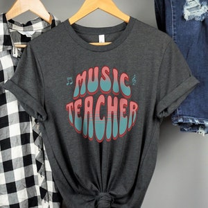Custom Music Teacher T-Shirt: Retro Teacher Era Group Shirt