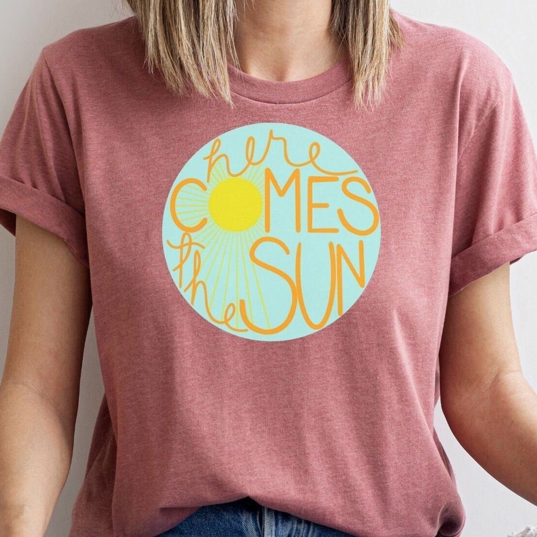 Seeyoushy Women's Floral Print T-Shirt - Casual Summer Top With Funny Graphic In Pink (Medium) - View #4