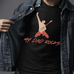 Father&#39;s Day Shirt, 80s 90s Rock Tee, My Dad Rocks Shirt, Funny Shirt, Gift for Husband Dad Humor Tshirt 1980s Rad Dad Shirt Dad Rocks Shirt
