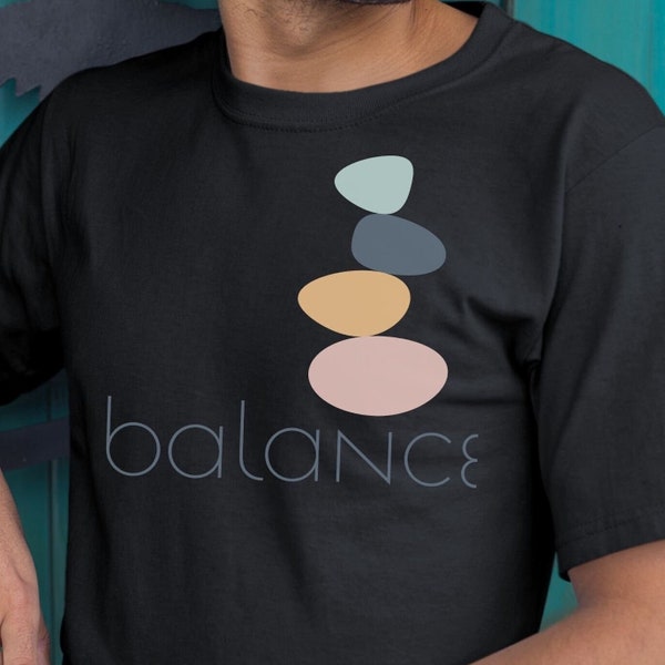 Cairn Stacking Stones Shirt Balance Rocks Shirt Gift for Husband Gift for Yoga Teacher Gift for Daughter Zen Stones Shirt Meditation Gift