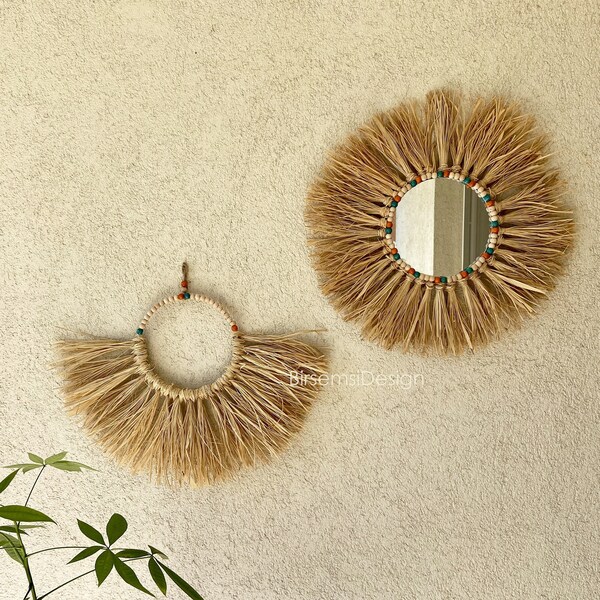 Raffia Wall Decor Etsy