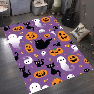 Decorazione di Halloween, tappeto spettrale, zucca, dolcetto o scherzetto, regalo di Halloween, regalo di casa stregata