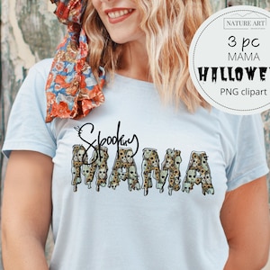 Halloween Retro Horror Mama Design, 3pc Scary Movie Style Mommy Doodle Image Bundle, Momster, Spooky Mama, Wicked Mommy Sublimation File