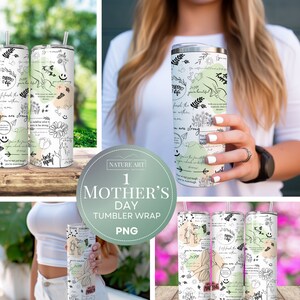 Muttertag 20oz Skinny Tumbler Wrap, Sublimation Design, Mom Tumbler PNG, Digitaler Download PNG, Affirmationen Text, Mama Tumbler Wrap PNG