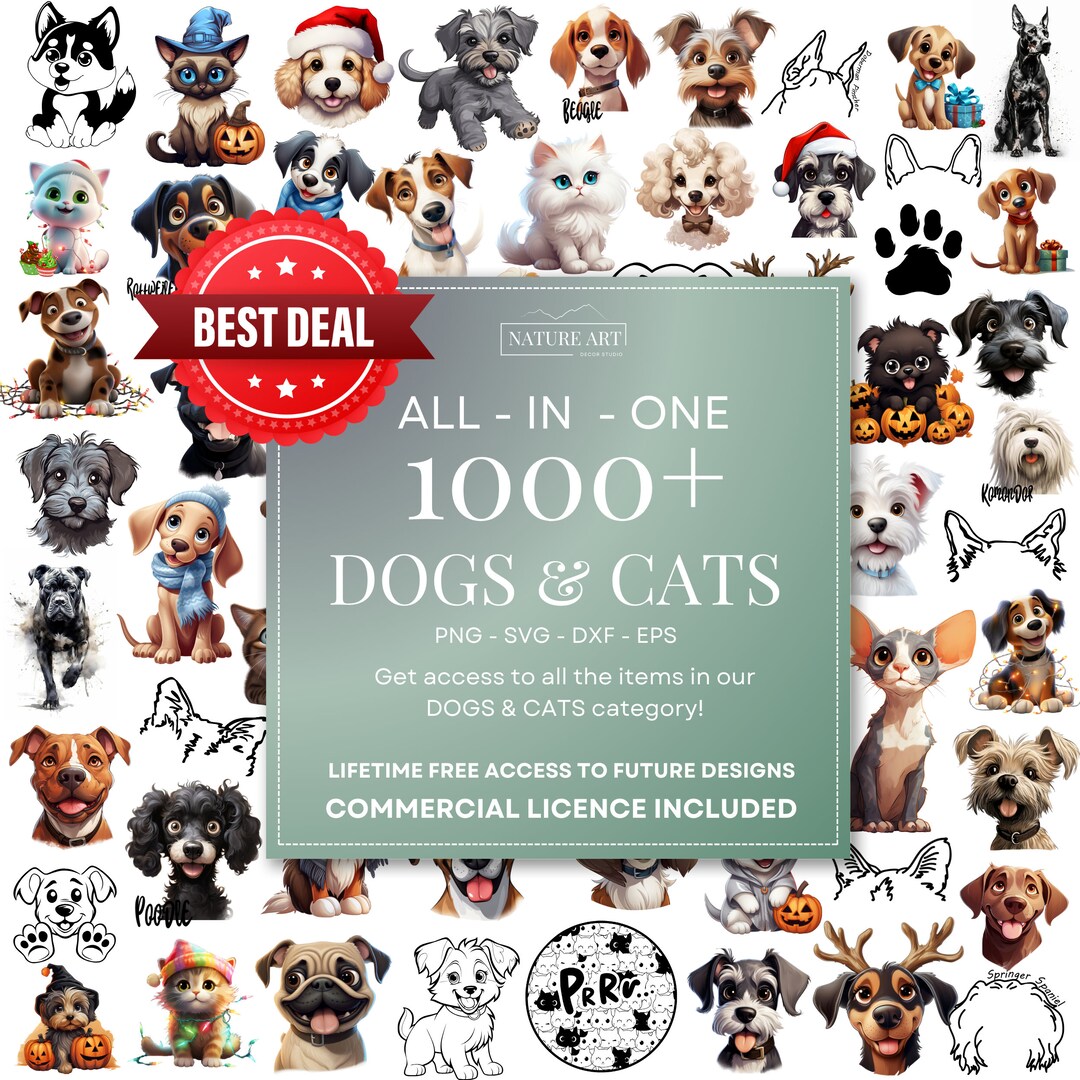 Allinone Dogs and Cats Bundle, Entire Pet Category, Lifetime Access